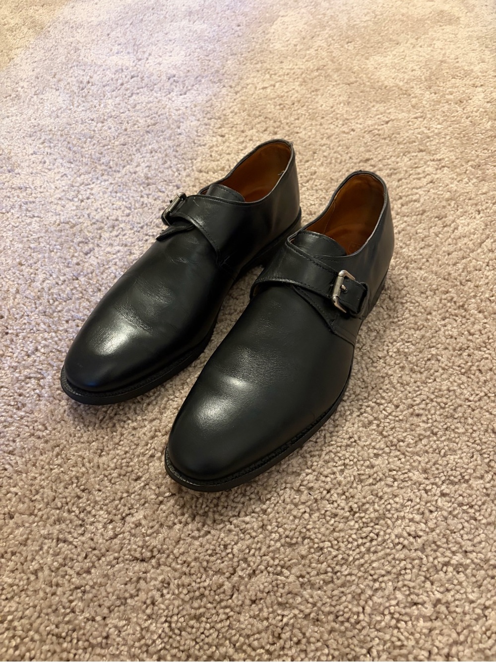 Allen Edmonds Lexington Single Monk Strap Black Leather Shoes Men’s Size 10